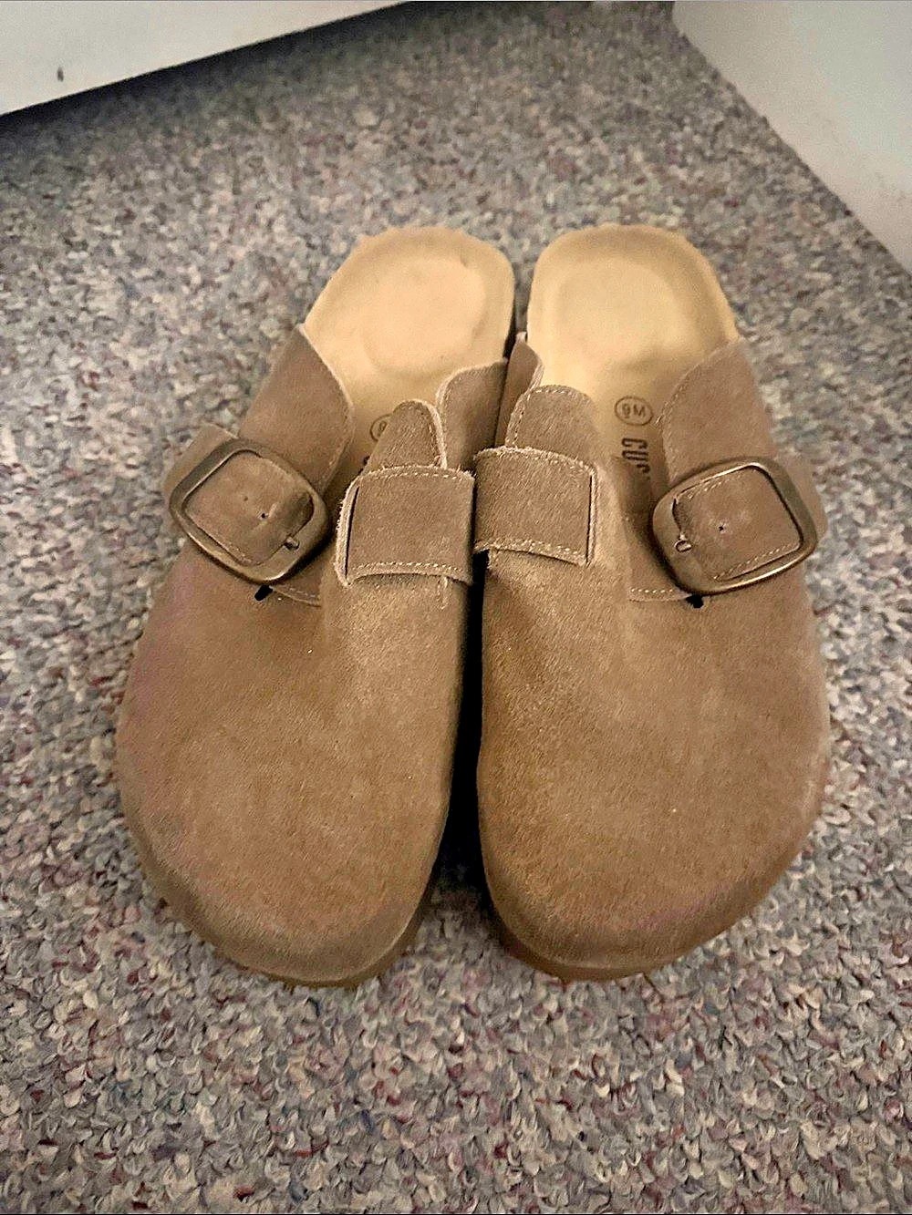 Birkenstock Suede Clogs in Brown US 9